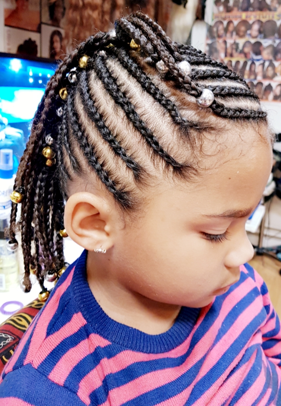 Tresses collées enfants.